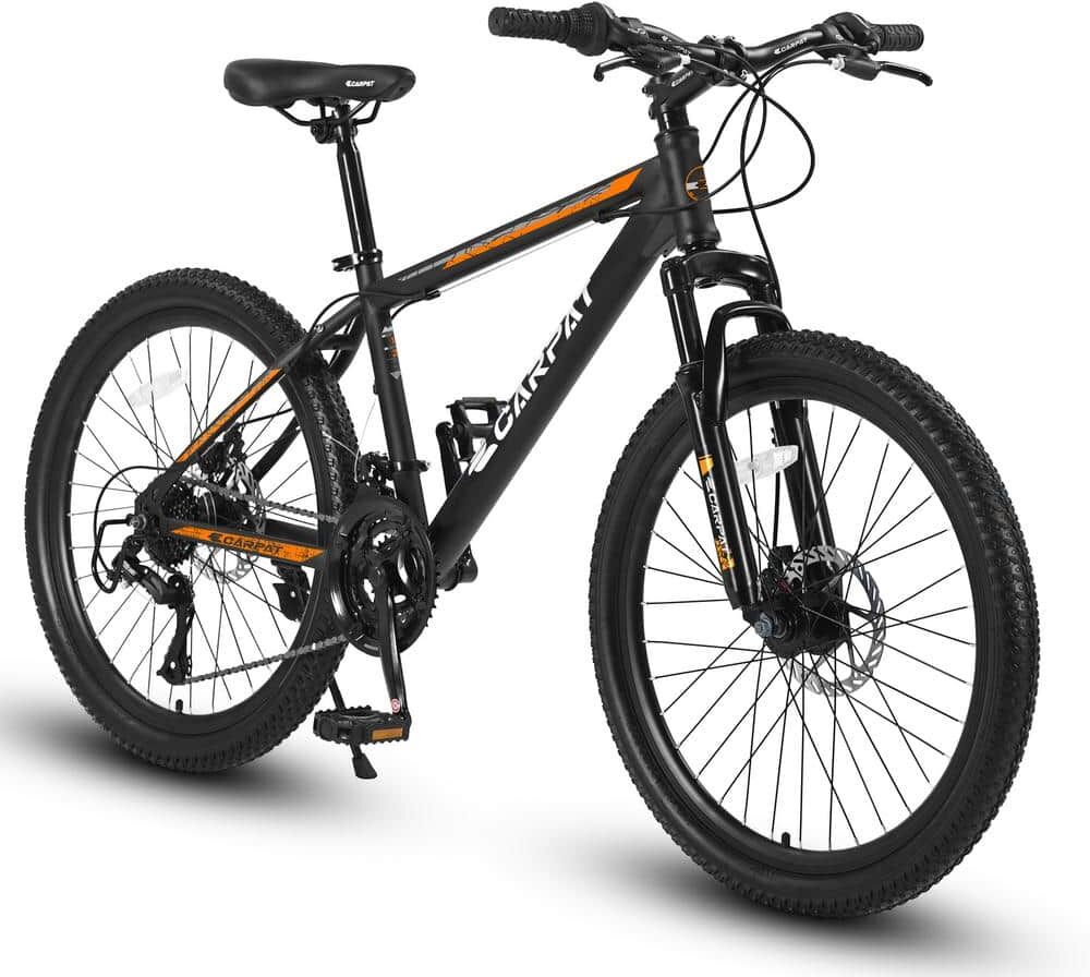 Cesicia 26 in. Orange Aluminium Mountain Bike with 21 Speed and Mechanical Disc Brakes