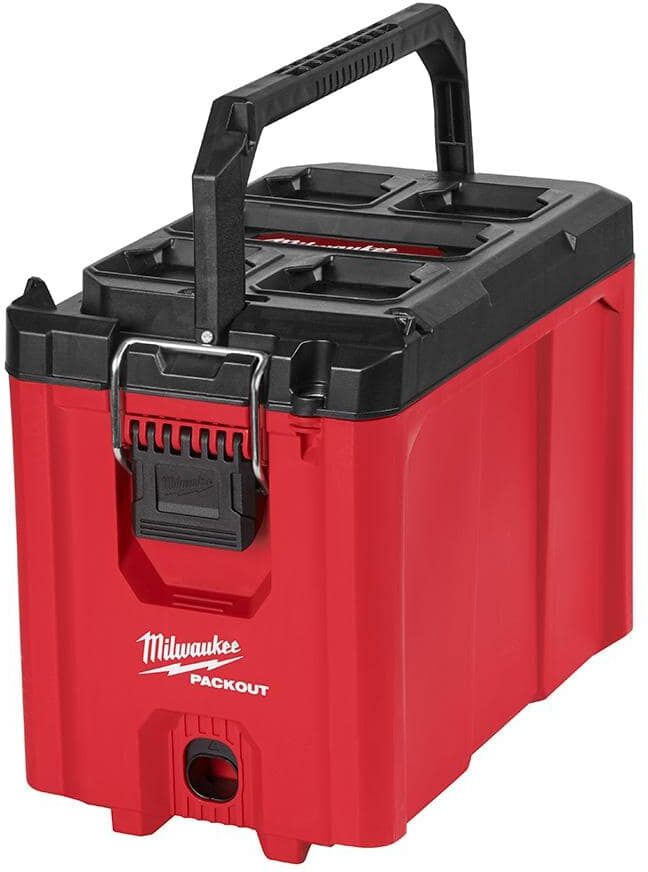 Milwaukee PACKOUT 10 in. Compact Portable Tool Box with Adjustable Dividers and Interior Storage Tray