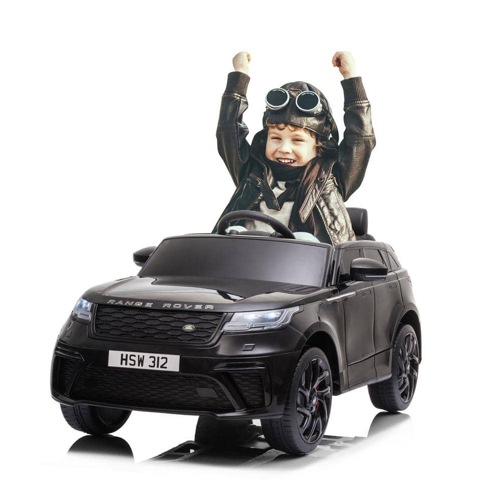 TOBBI 12-Volt Kids Ride On Car Licensed Land Rover Battery Powered Electric Vehicle Toy with Remote Control, Black