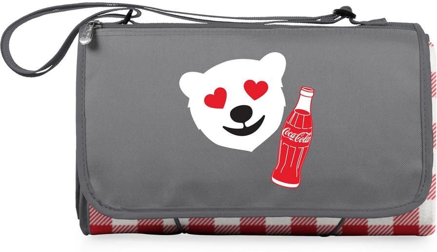 ONIVA Coca-Cola Red Check-Emoji Design Blanket Tote