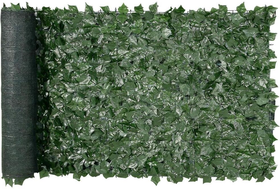 VEVOR Ivy Privacy Fence 39 in. x 98 in. Artificial Green Wall Screen Greenery Ivy Fence Faux Hedges Vine Leaf Decoration