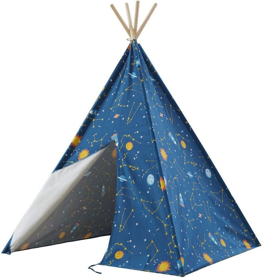 asweets WonderandWise Glow in the Dark Starry Sky Indoor Kids Foldable Canvas Teepee Tent