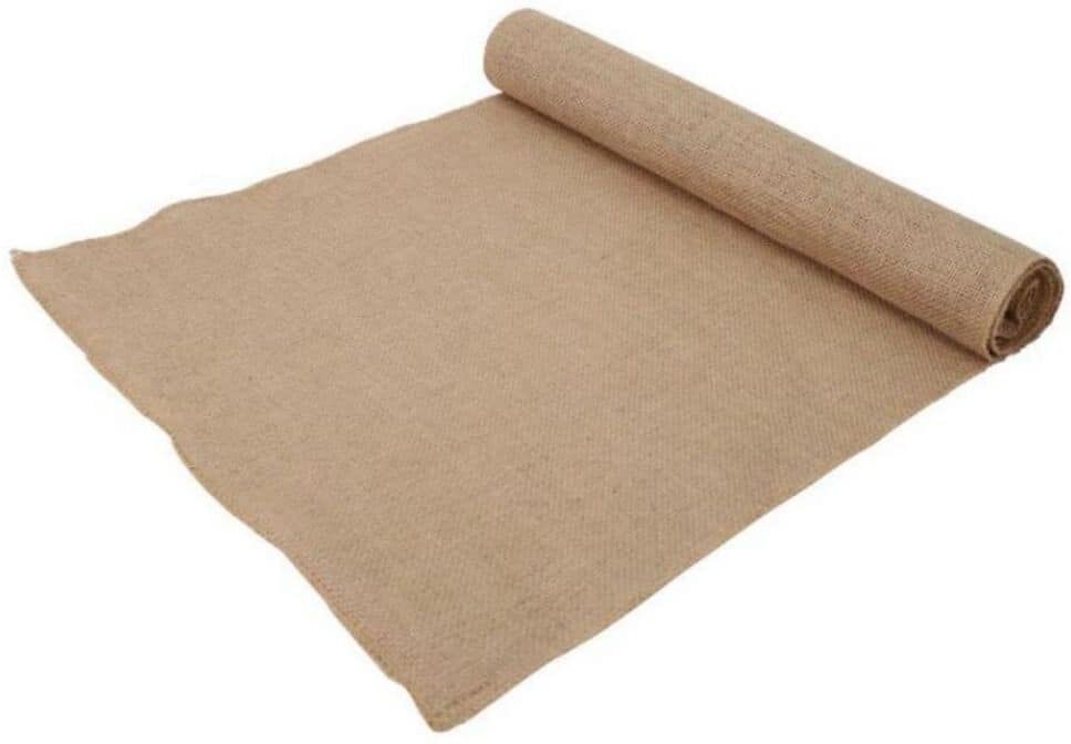 Wellco 5.3 ft. x 50 ft. 8.3 oz. Natural Burlap Fabric for Weed Barrier, Raised Bed, Seed Cover, Tree Wrap Burlap