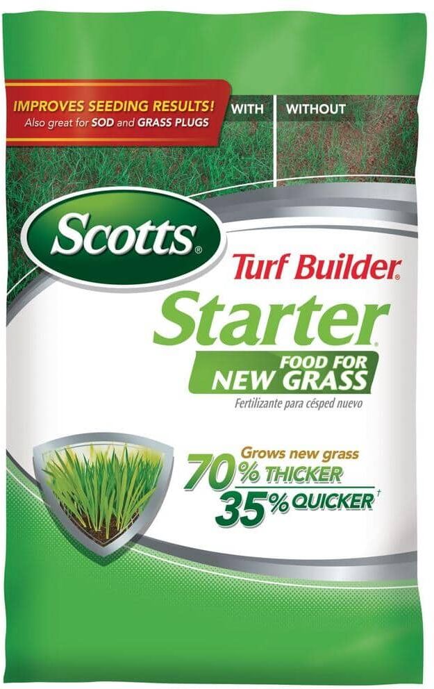 Scotts Turf Builder 15 lbs. 5,000 sq. ft. Starter Dry Lawn Fertilizer for New Grass, Use When Planting Seed