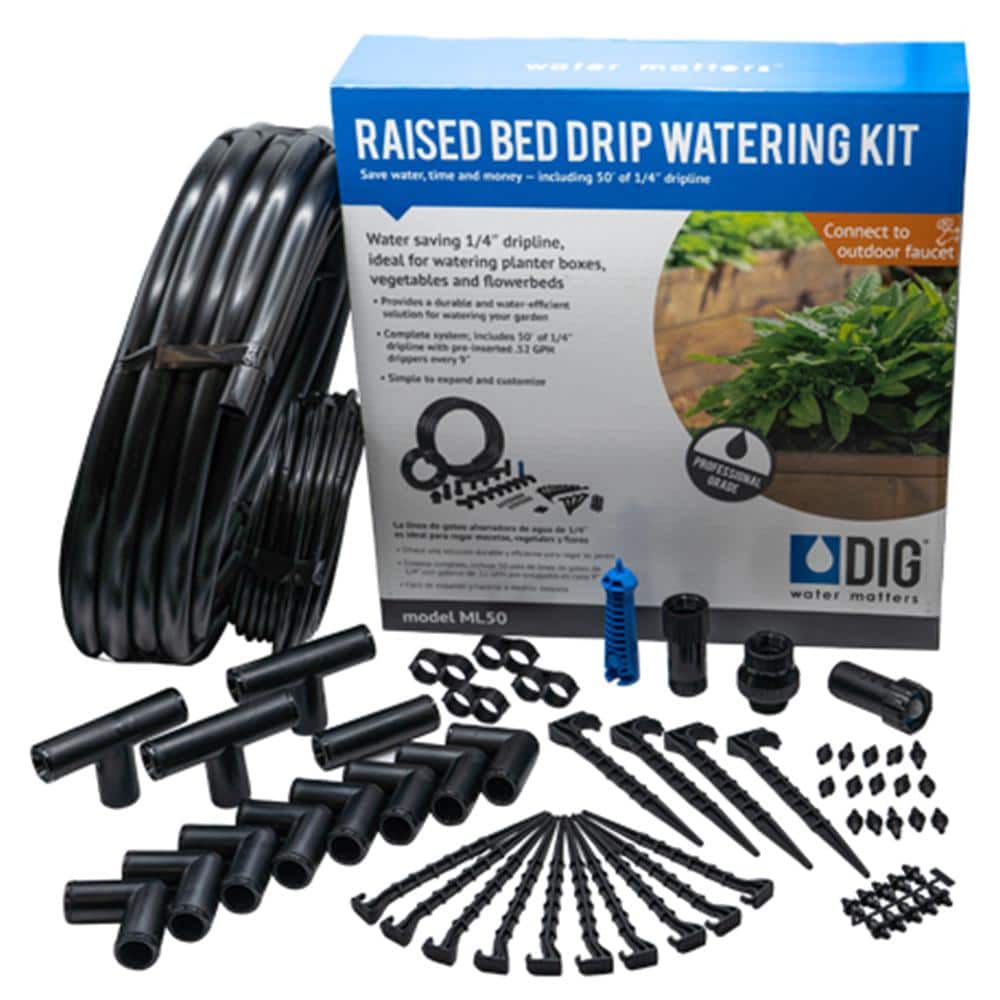 DIG Raised Bed Garden Drip Irrigation Kit