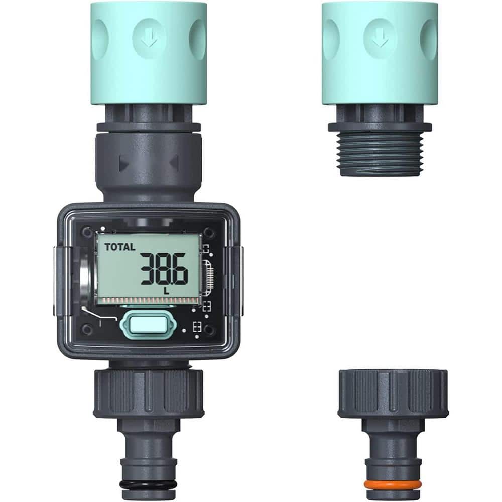 Cubilan Water Meter, Water Flow Meter for Garden RV Hose, Measure Gallon or Liter Water Consumption, Fits 3/4-inch Outdoor