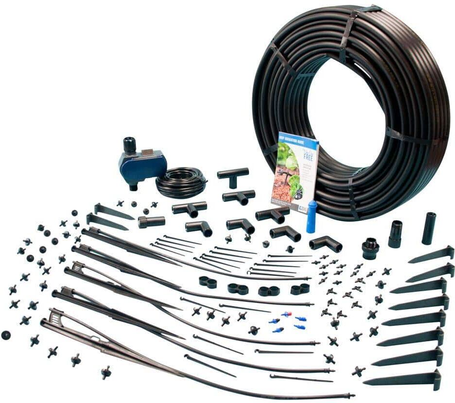 Exclusive Drip Irrigation and Micro Sprinkler Kit with Waterproof Digital Solar Powered Hose End Timer (Tap Timer)