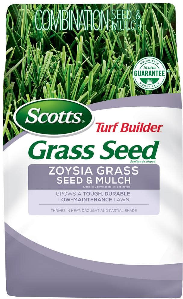 Scotts Turf Builder 5 lbs. Grass Seed Zoysia Grass Seed & Mulch Grows a Tough, Low-Maintenance Lawn