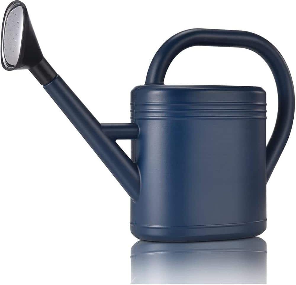 Watering Can 1 Gal., For Indoor and Outdoor Plants, Garden Watering Can, Large Long Nozzle with Sprinkler (Blue)