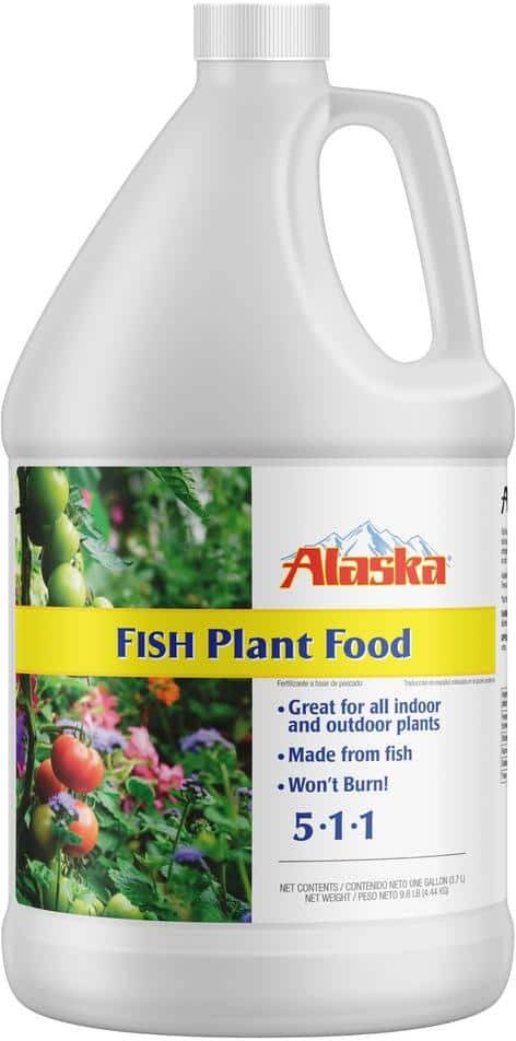 Alaska 128 oz. (1 gal.) Organic Gardening Liquid Fish Emulsion Plant Food Fertilizer Concentrate 5-1-1