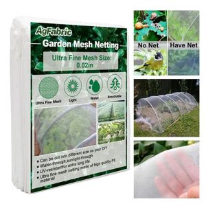 Agfabric 8 ft. x 20 ft. Bug Netting Garden Net for Protecting Plants Vetetables Flowers Fruits, Black
