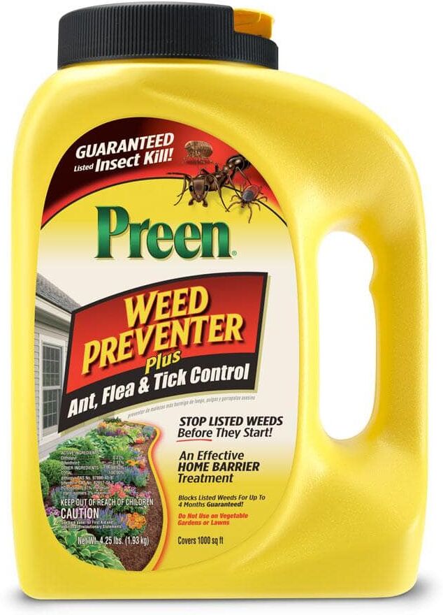 Preen 4.25 lbs. Weed Preventer Plus Ant, Flea and Tick Control