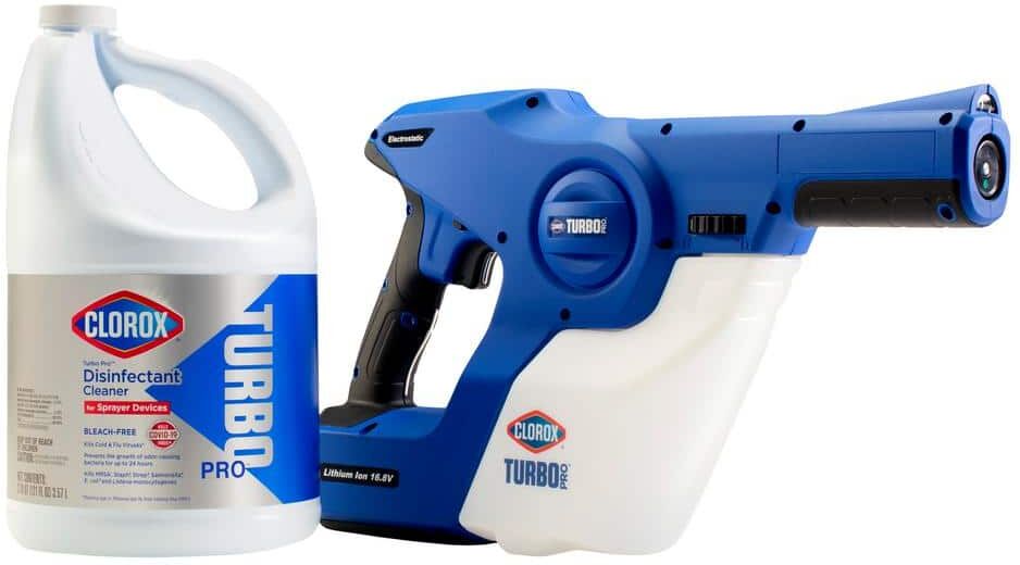 Clorox TurboPro Electrostatic Sprayer Bundle with Turbo 121 oz. Disinfectant Cleaner