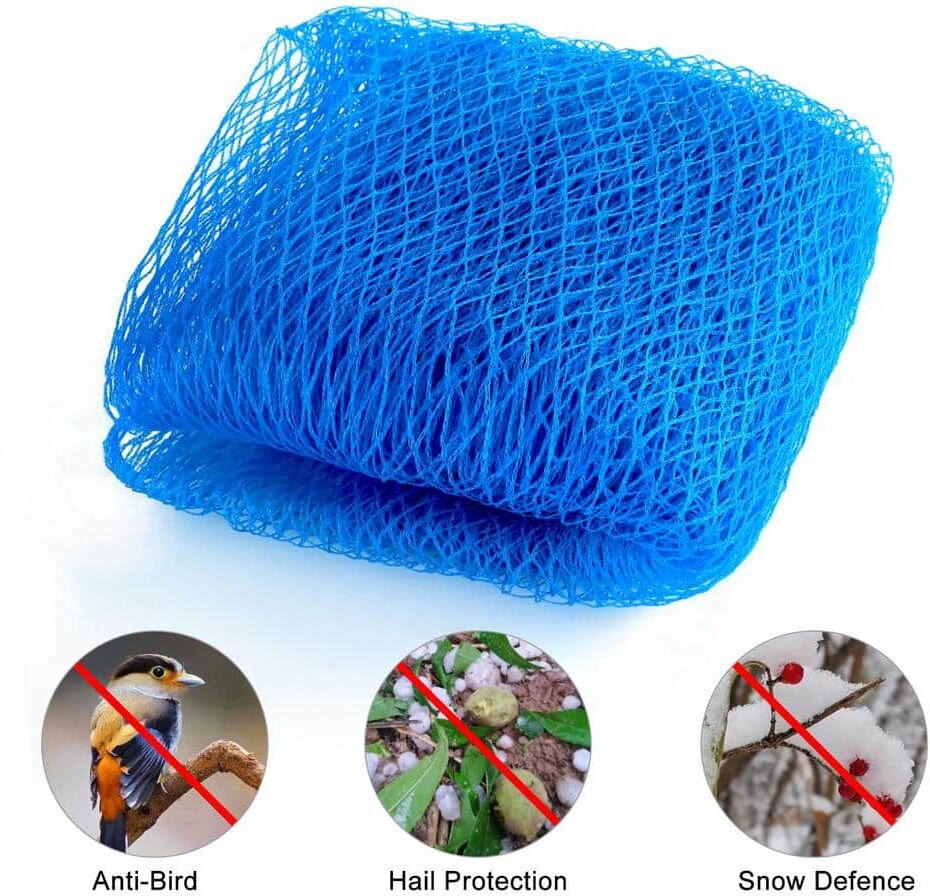 Agfabric 20ft x 50ft Blue Bird Netting for Garden Protect Vegetable Plants and Fruit Trees