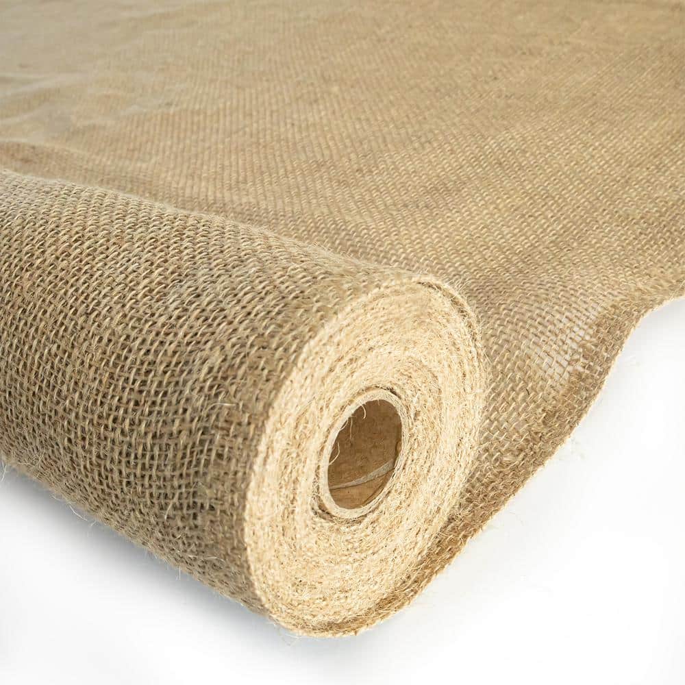 Wellco 60 in. x 150 ft. Gardening Burlap Roll - Natural Burlap Fabric for Weed Barrier, Tree Wrap Burlap, Rustic Party Decor