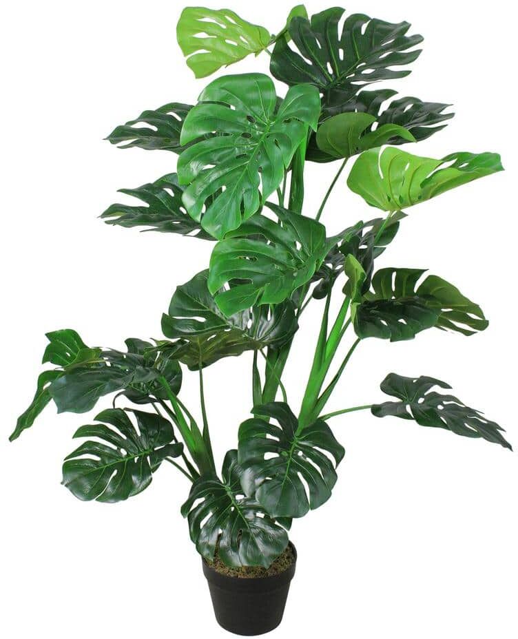 Northlight 50 in. Potted Green Artificial Monstera Plant