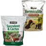 Harris 8 Qt. Premium Horticultural Vermiculite for Indoor Plants and Gardening and 4Qt. Succulent and Cactus Potting Soil Mix