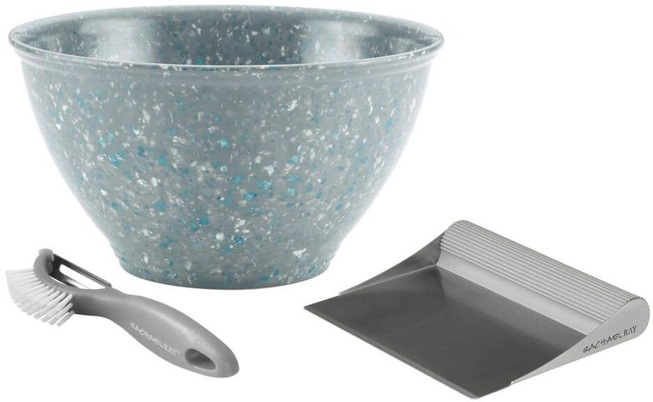 Rachael Ray Tools and Gadgets Sea Salt Gray 3-Piece Kitchen Prep Set