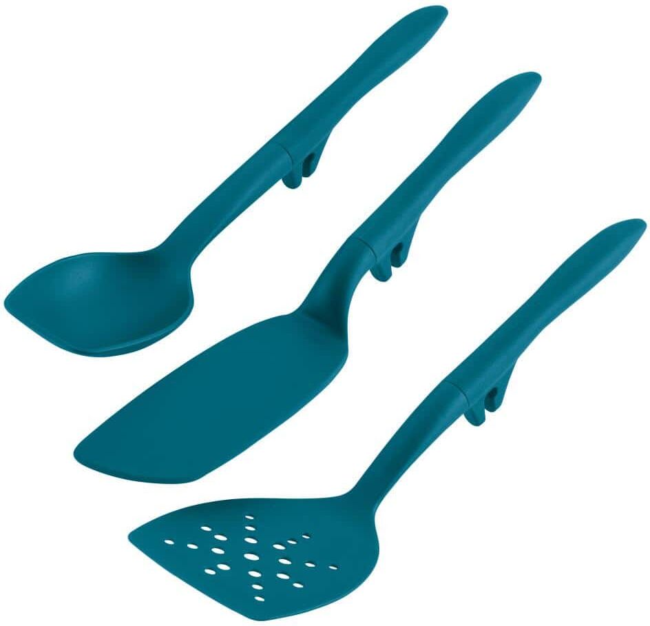 Rachael Ray Tools and Gadgets Lazy Spoon and Flexi Turner Set, 3-Piece, Teal