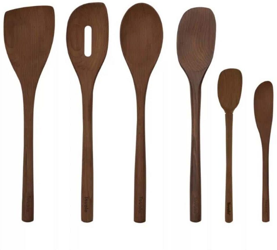 Tovolo Red Beachwood Spatula Set (Set of 6)