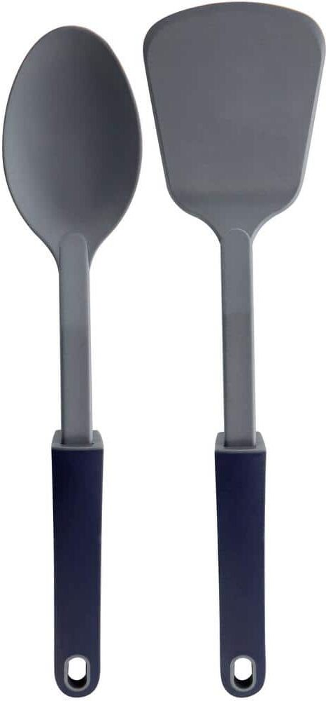 Oster Bluemarine 2-Piece Turner and Spoon Utensil Set in Navy Blue