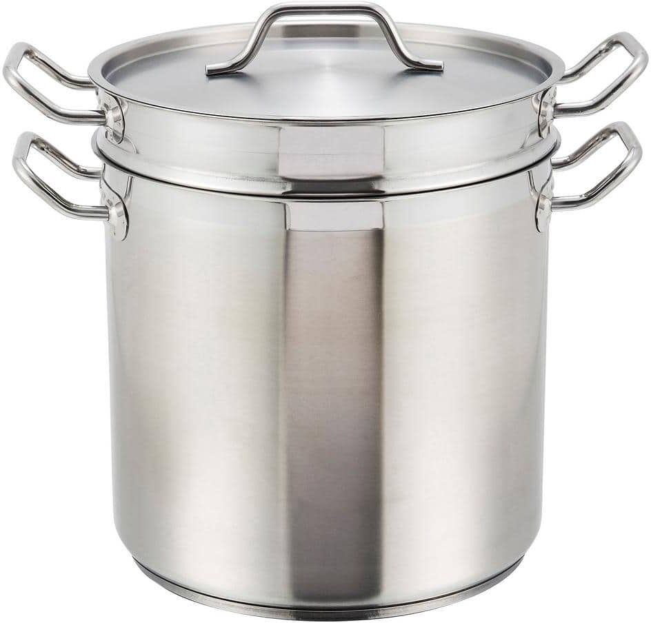 Winco 16 qt. Stainless Steel Steamer/Pasta Cooker