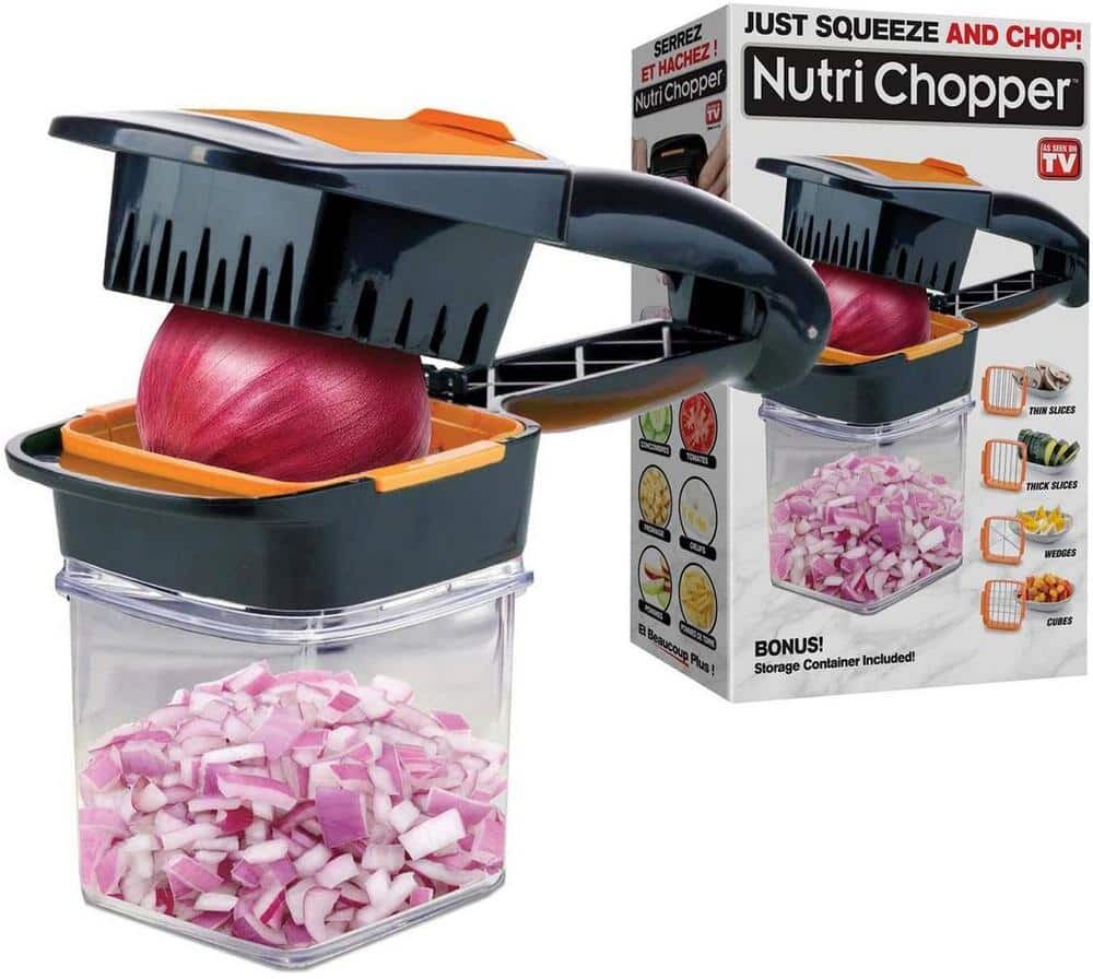 As Seen on TV Nutri Chopper 5-in-1 Compact Portable Handheld Kitchen Slicer with Storage Container