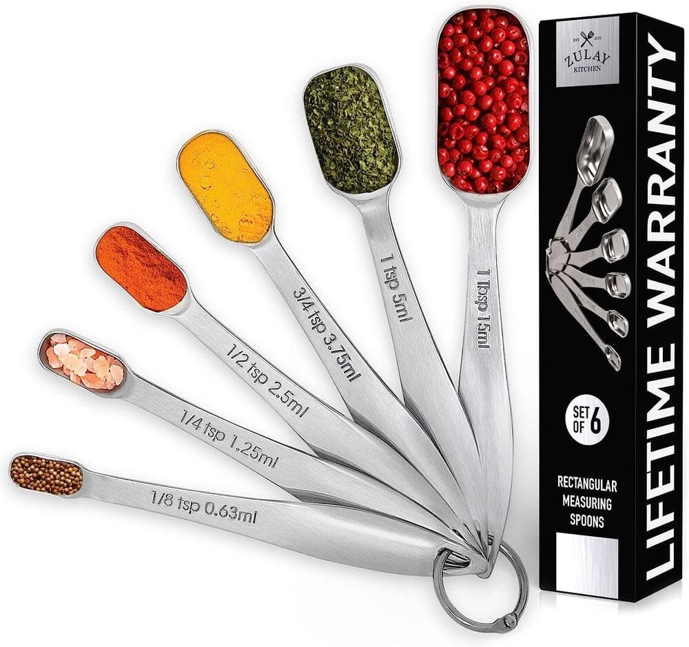 Zulay Kitchen Heavy Duty Stainless Steel Measuring Spoon