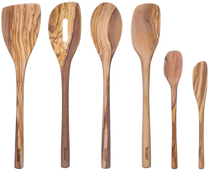 Spectrum Olivewood Utensil Utensils for Meal Prep and Cooking (Set of 6)