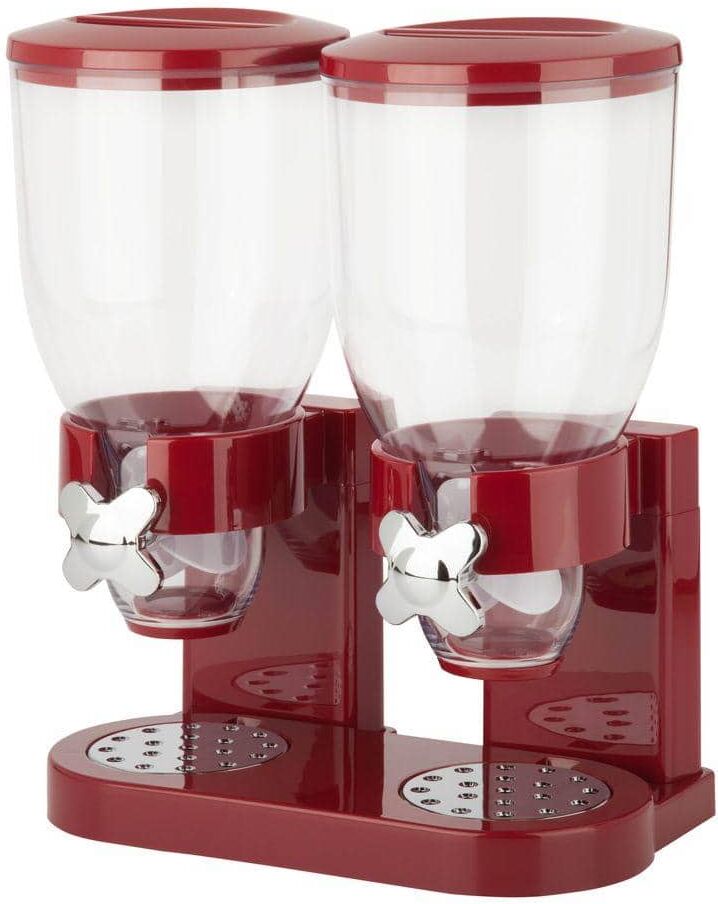 Honey-Can-Do Double Red Cereal Dispenser with Portion Control