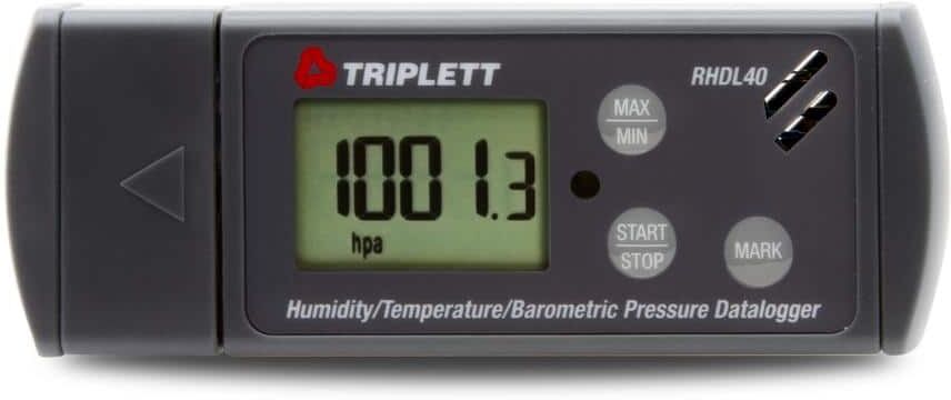 TRIPLETT Temperature/Humidity/Barometric Pressure PDF Datalogger with Cert. of Traceability to NIST