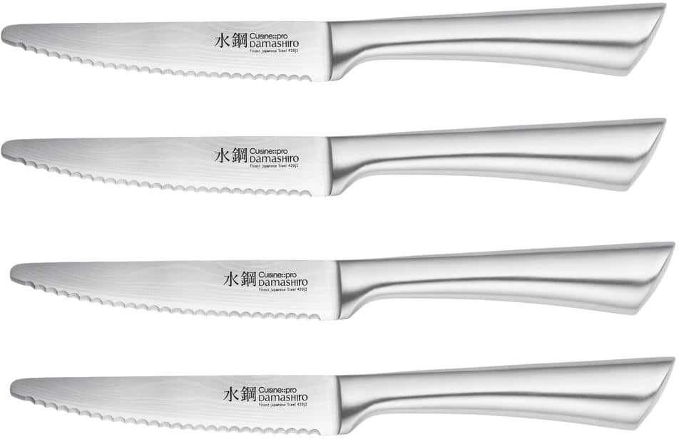 Cuisine::pro DAMASHIRO 4.5 in. Stainless Steel Full Tang Steak Knife Set of 4