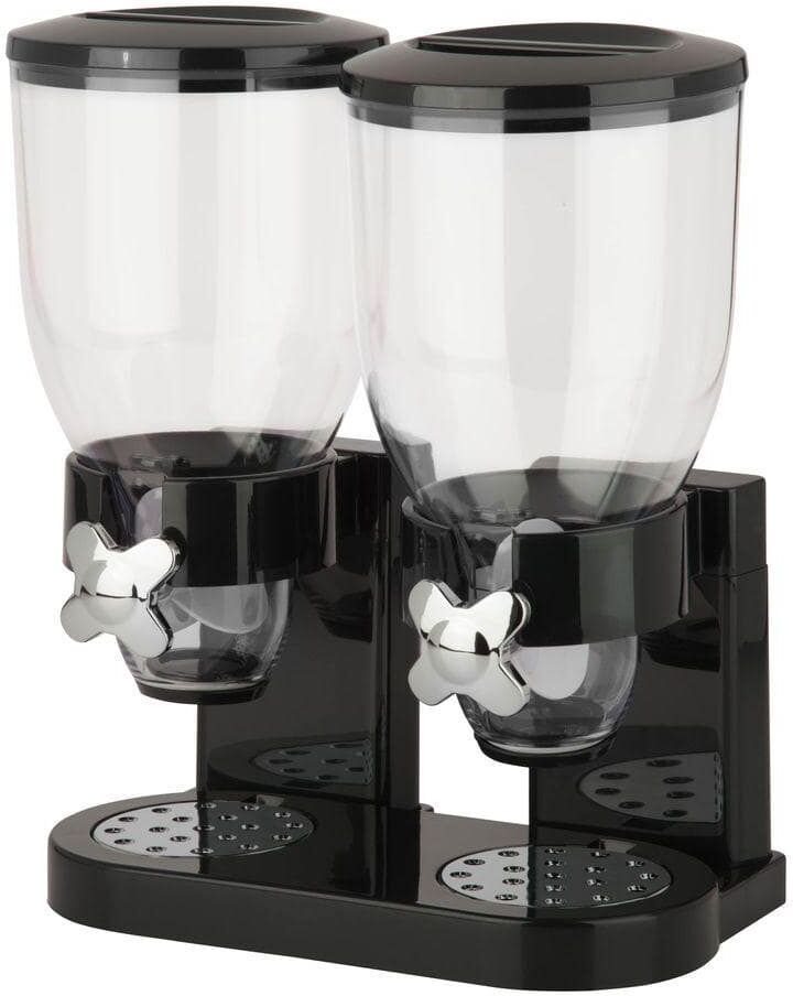 Honey-Can-Do Double Black Cereal Dispenser with Portion Control