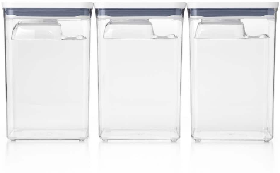 OXO Good Grips 4.4 qt. Large POP Food Storage Container with Airtight Lid and Scoops (3-Pack)