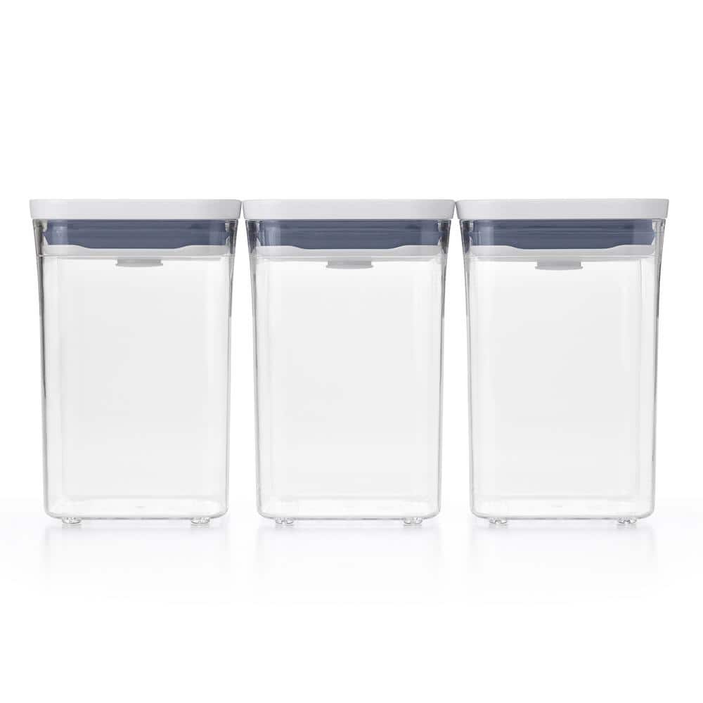 OXO Good Grips 1.1 qt. Small Square Short POP Container with Airtight Lids (3-Pack)