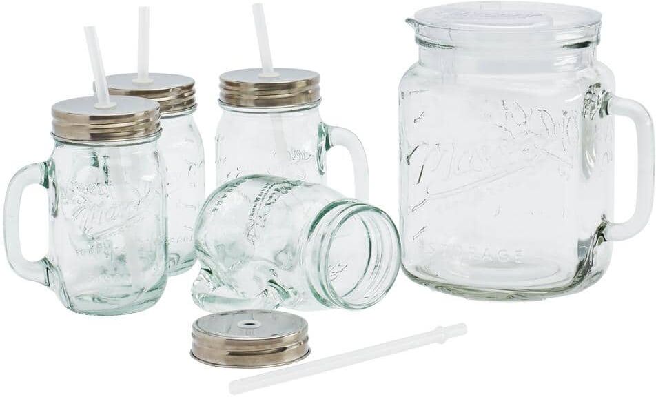 Mason Craft and More 14-Piece Glass Drinkware Set