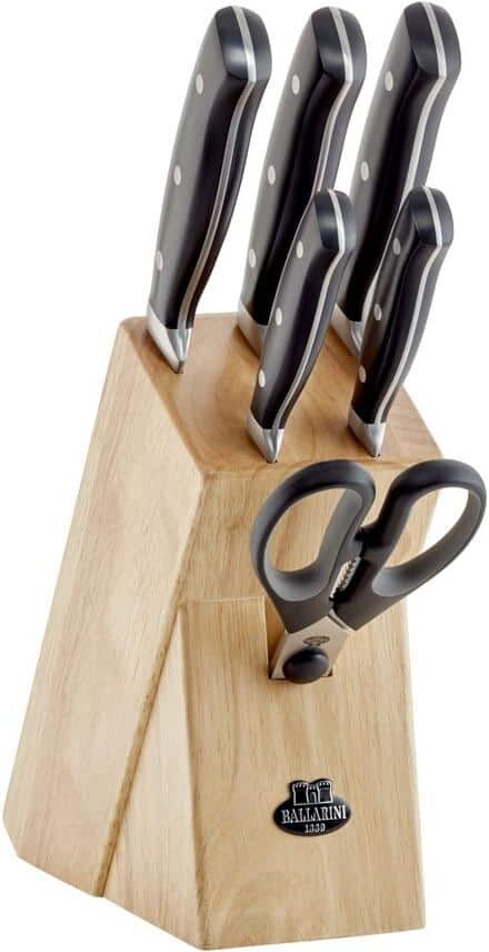 Ballarini Brenta 7-Piece Stainless Steel German Knife Block Set