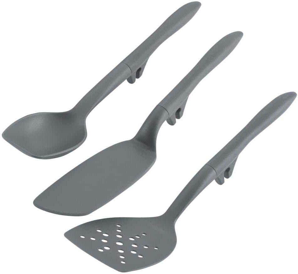 Rachael Ray Tools and Gadgets Lazy Spoon and Flexi Turner Set, 3-Piece, Gray