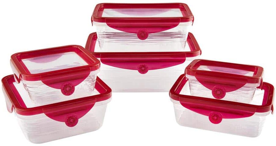 As Seen on TV 12-Piece Stretch and Fresh Stretchable Silicone Air-Tight Food Storage Container Set