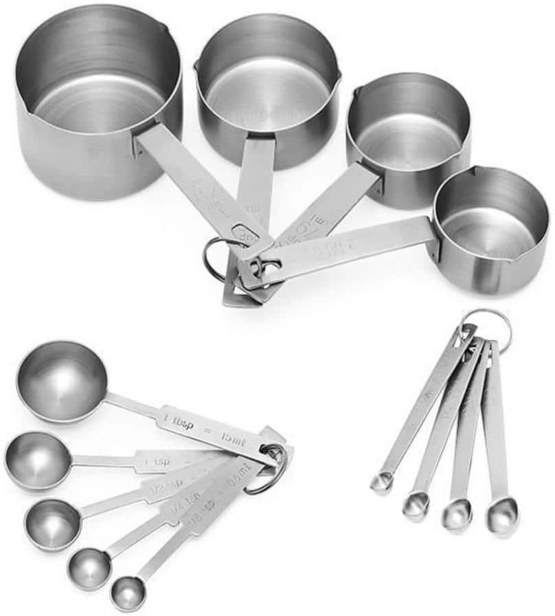 TableCraft Baker's Dozen 3-Piece Stainless Steel Measuring Spoon Set (6-Pack)