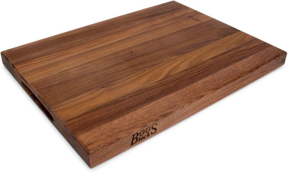 JOHN BOOS 1-Piece Walnut Wooden Reversible Cutting Board