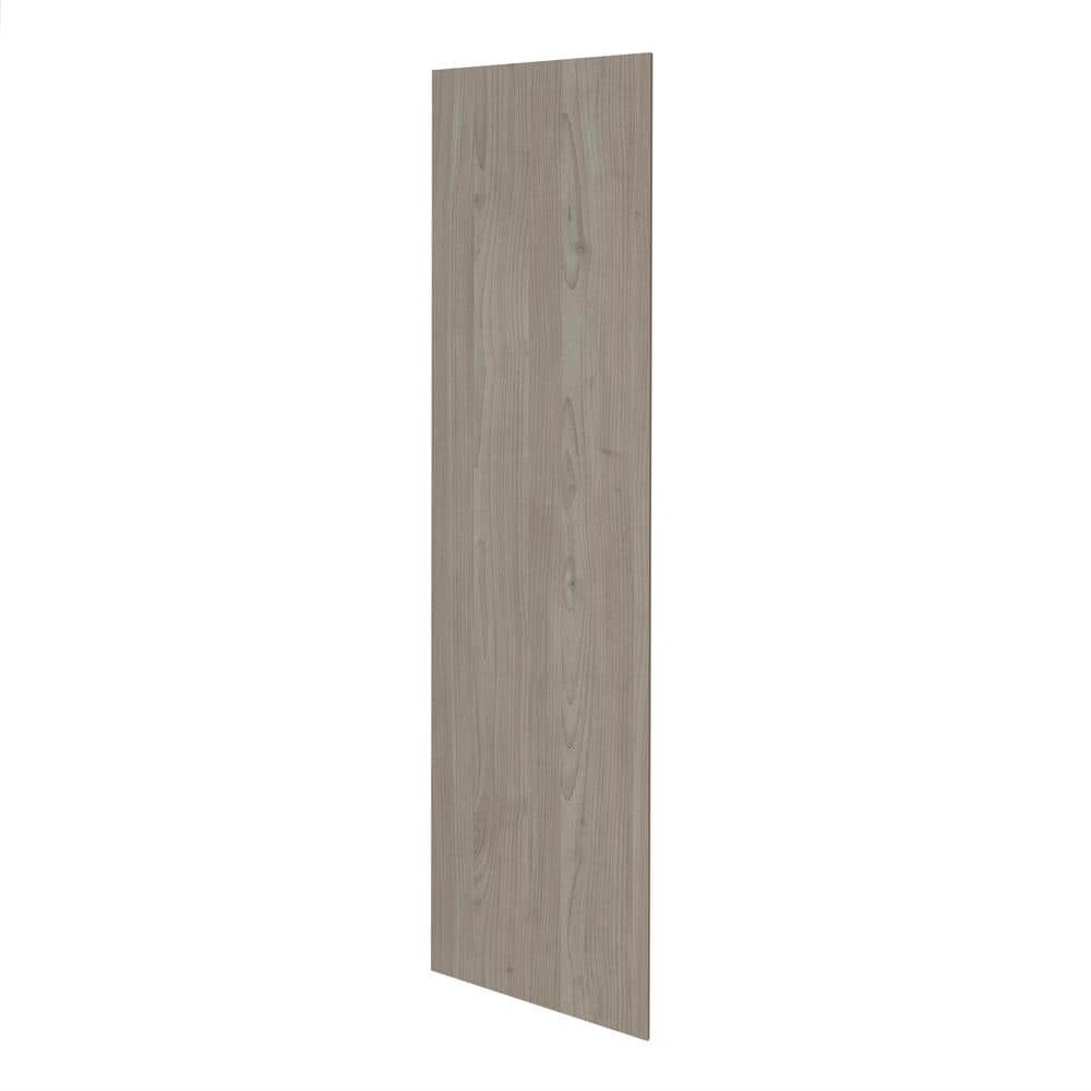 Cambridge Grey Nordic Slab Style Pantry Kitchen Cabinet End Panel (24 in W x 0.75 in D x 96 in H)