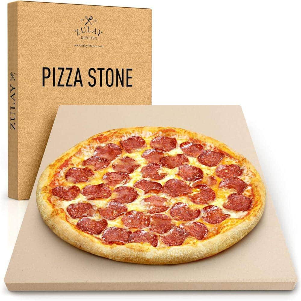 Zulay Kitchen 15 x 12 in Large Pizza Baking Stone For Oven And Grill