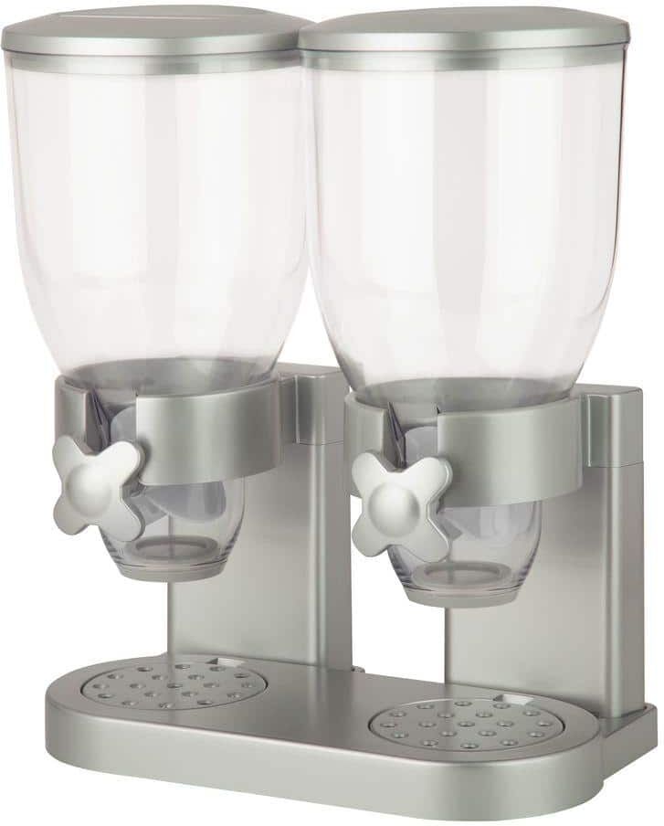 Honey-Can-Do Double Siver Cereal Dispenser with Portion Control