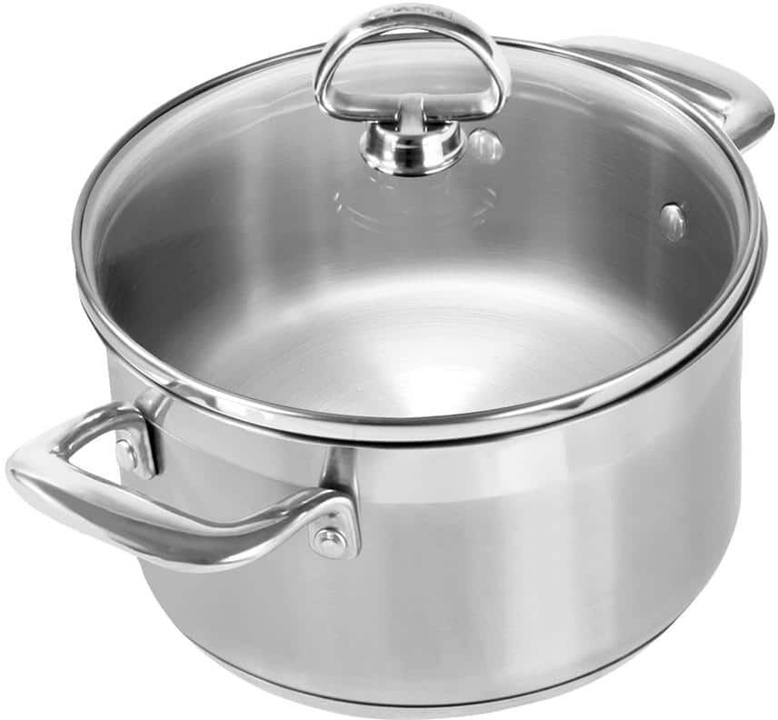 Chantal Induction 21 Steel 2 Qt. Soup Pot with Glass Lid in Stainless Steel