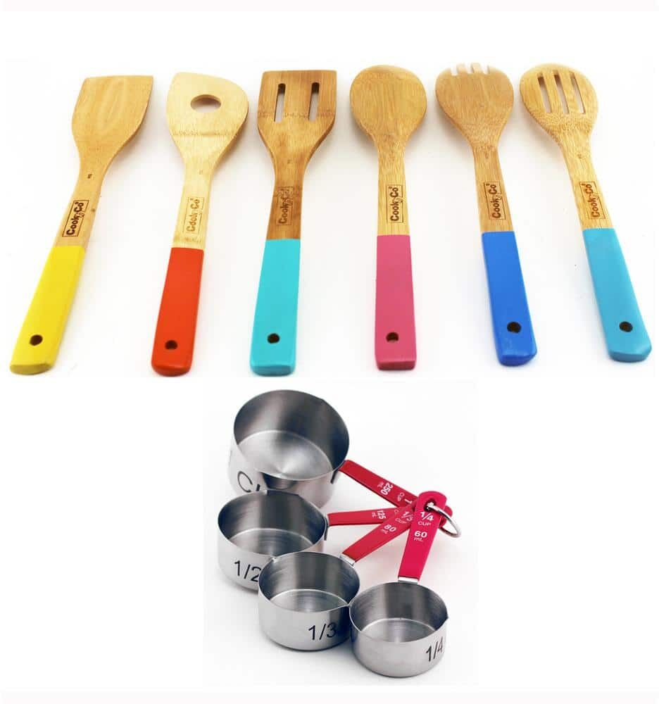 BergHOFF 10-Piece Wooden Utensil and Measuring Cup Set