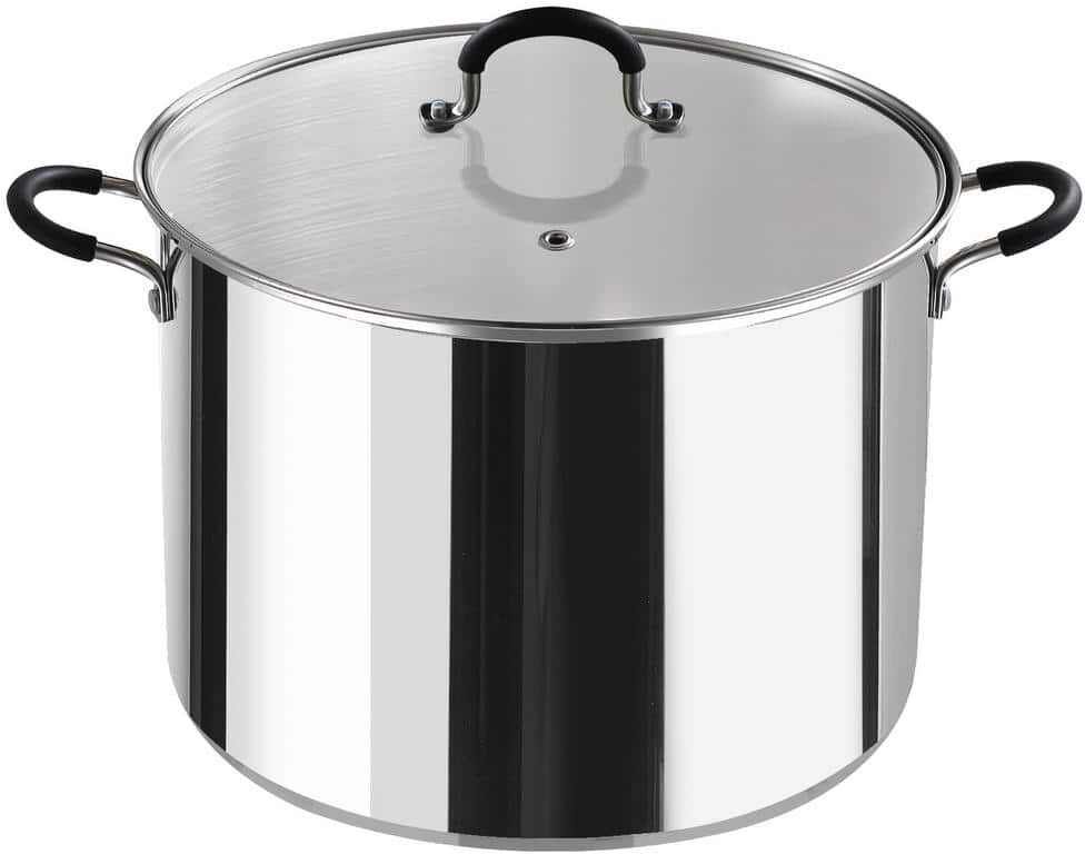 Cook N Home 20 qt. Stainless Steel Stock Pot with Glass Lid