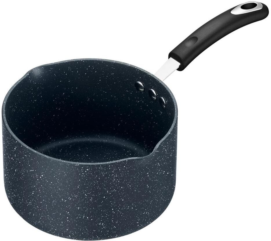 Ozeri All-In-One Stone 3.2 qt. Aluminum Ceramic Nonstick Saucepan and Cooking Pot in Anthracite Gray