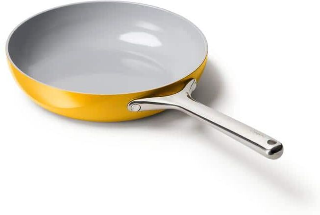 CARAWAY HOME 10.35 in. Ceramic Non-Stick Frying Pan in Marigold