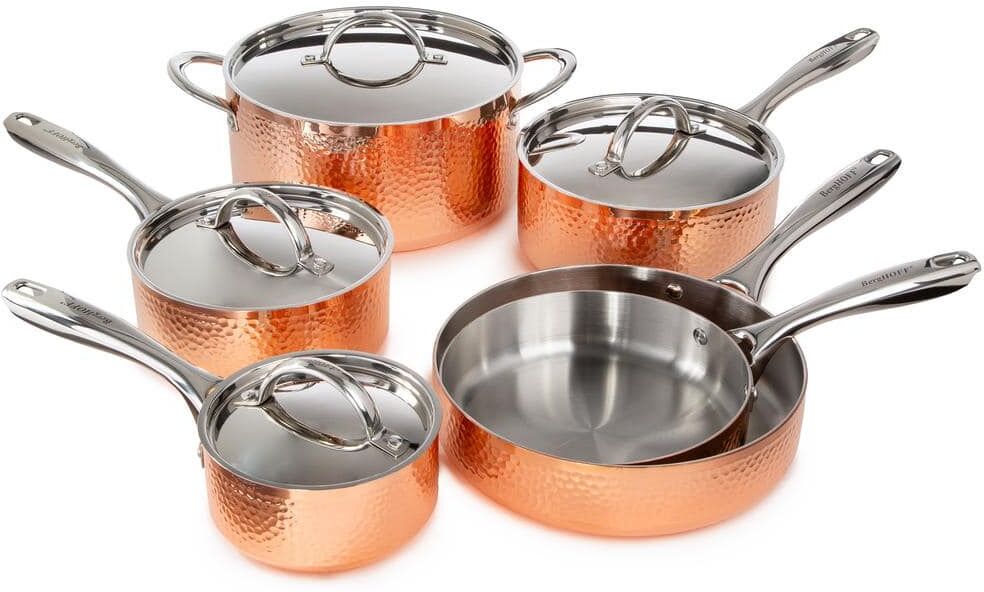 BergHOFF Vintage Collection 10-Piece Stainless Steel Cookware Set in Copper